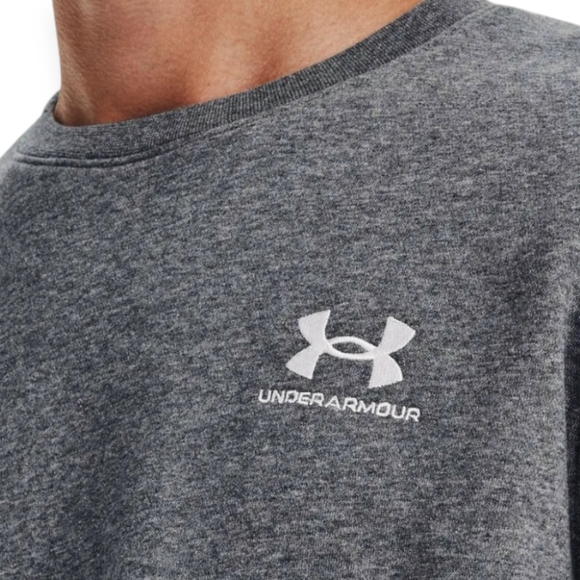 UNDER ARMOUR Men's Essential Fleece Crew Gray Sweatshirt🆕️✨️ size 3X - Picture 3 of 6